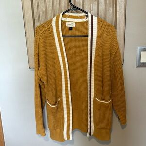 Universal Thread Mustard Yellow Knit Grandpa Cardigan